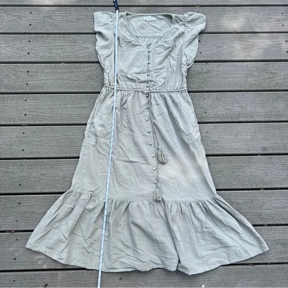 Lucky Brand: Sage Green Maxi Dress w/ Buttons and Pockets. Women’s Size Large. - Picture 7 of 12
